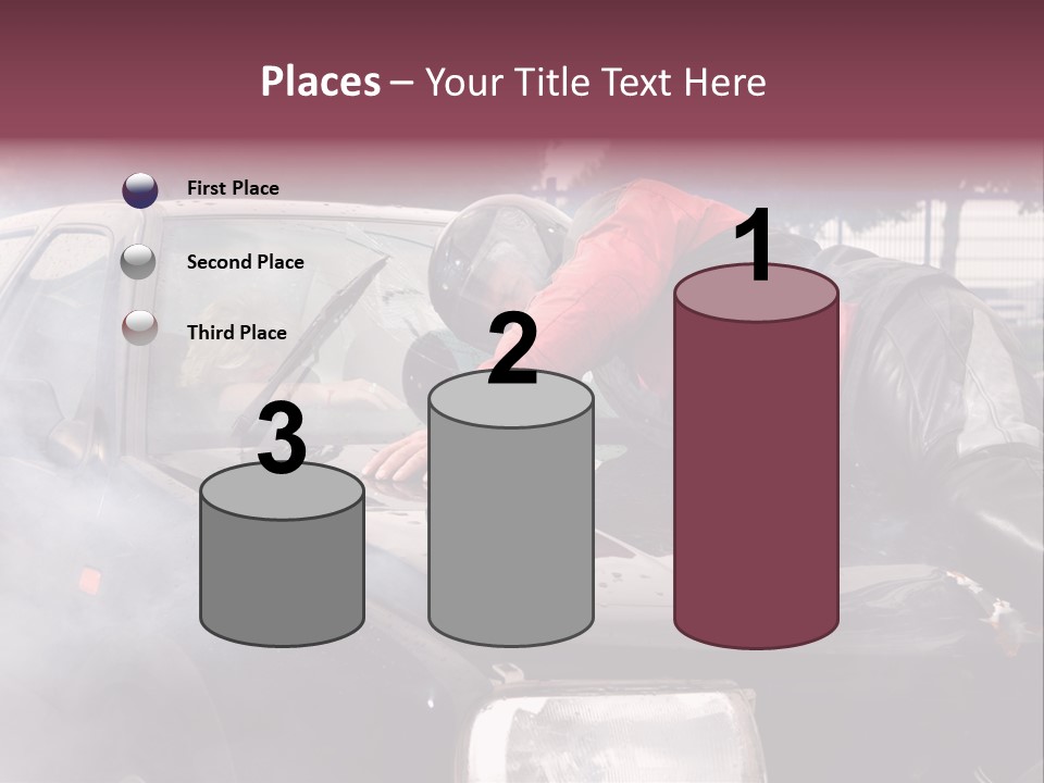 Lying Wet Windshield PowerPoint Template