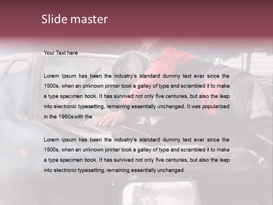 Lying Wet Windshield PowerPoint Template