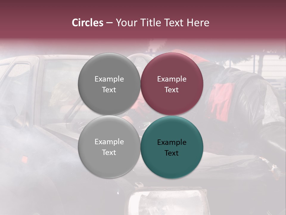 Lying Wet Windshield PowerPoint Template