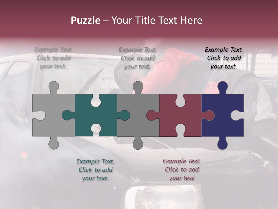 Lying Wet Windshield PowerPoint Template