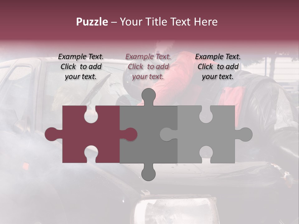 Lying Wet Windshield PowerPoint Template