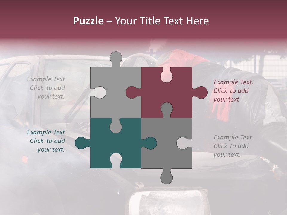 Lying Wet Windshield PowerPoint Template