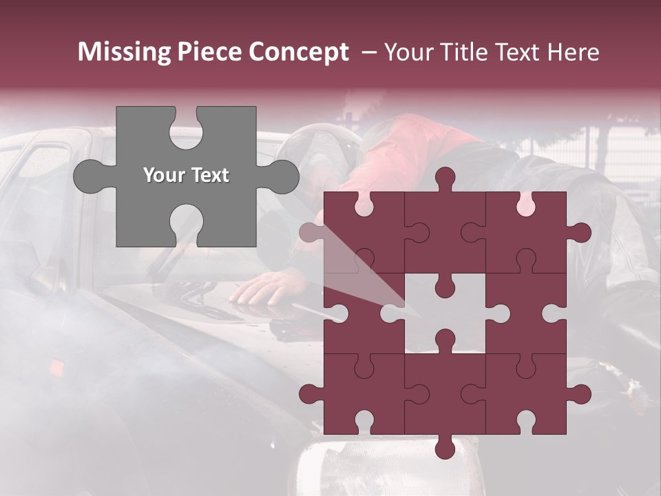 Lying Wet Windshield PowerPoint Template