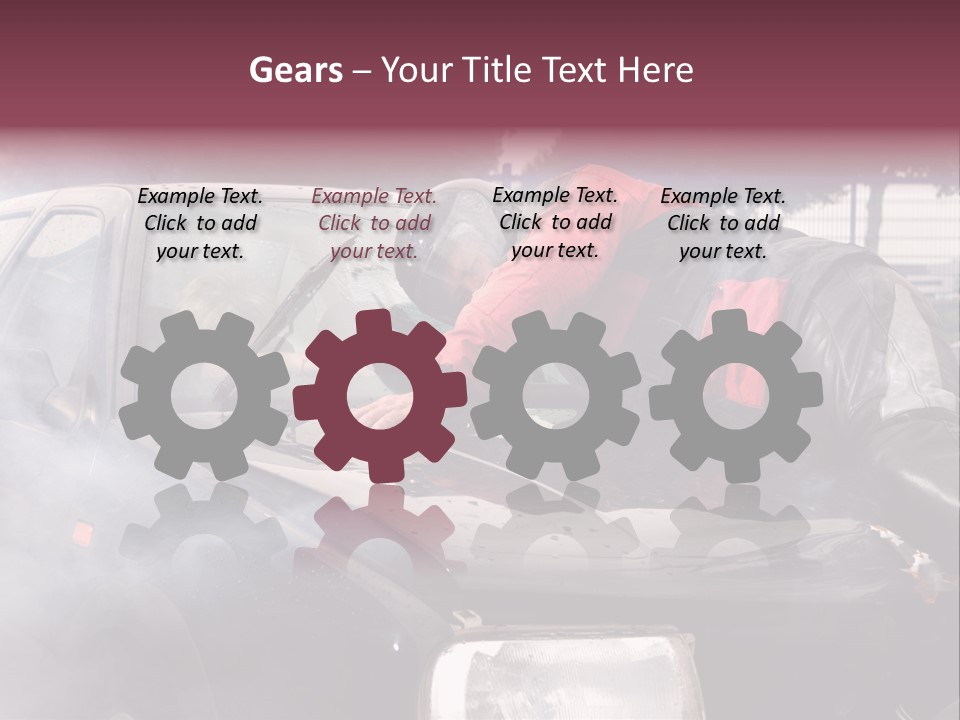 Lying Wet Windshield PowerPoint Template