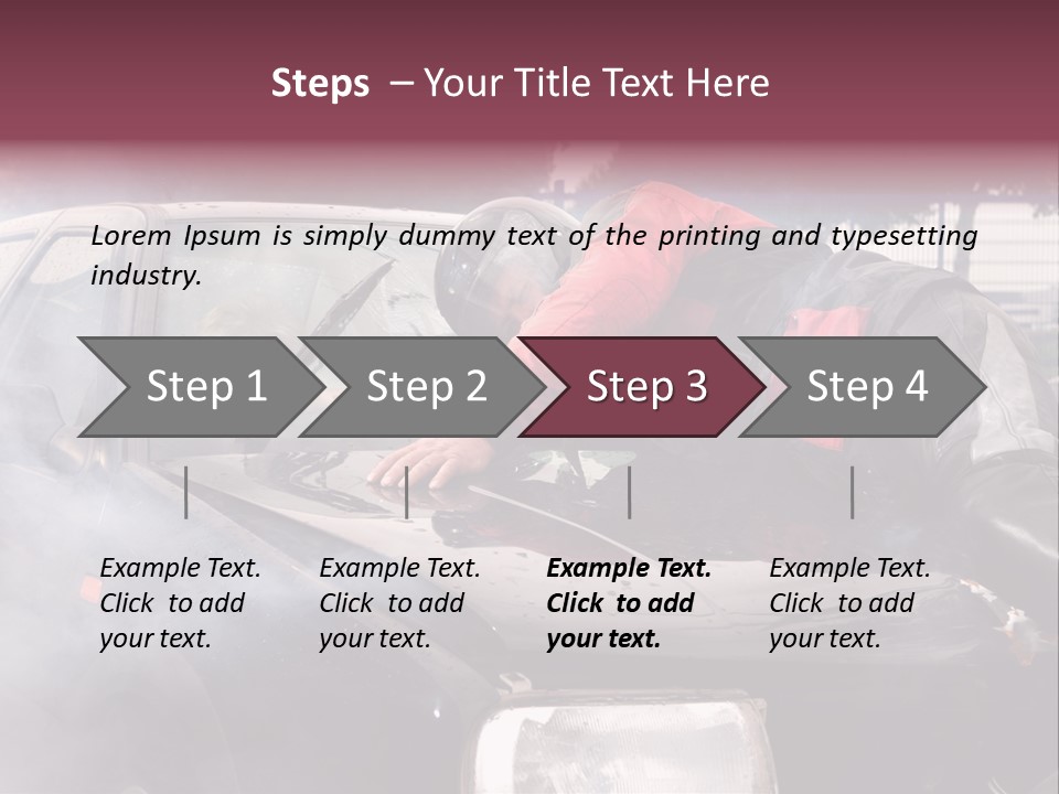 Lying Wet Windshield PowerPoint Template
