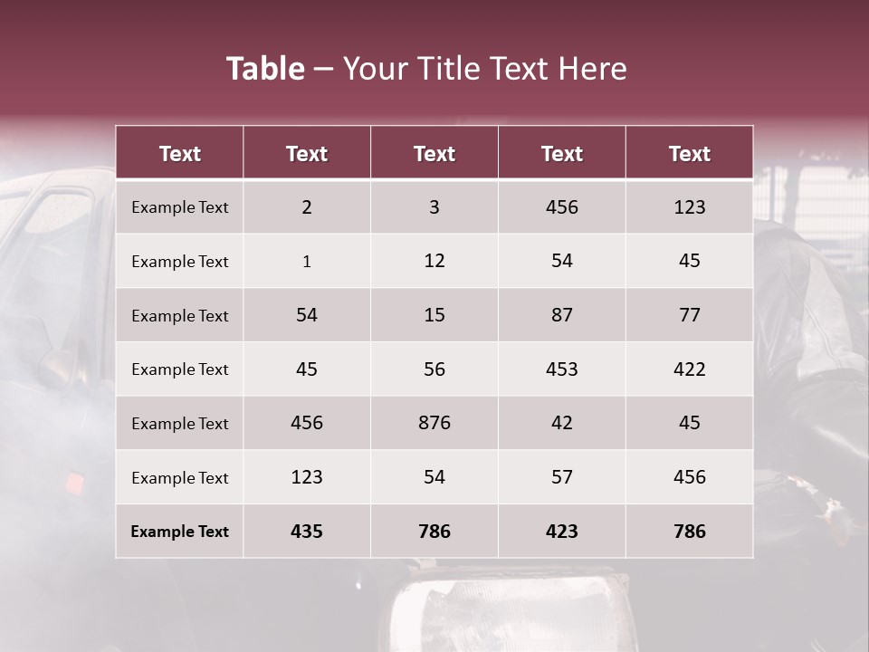 Lying Wet Windshield PowerPoint Template