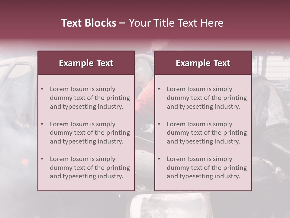 Lying Wet Windshield PowerPoint Template