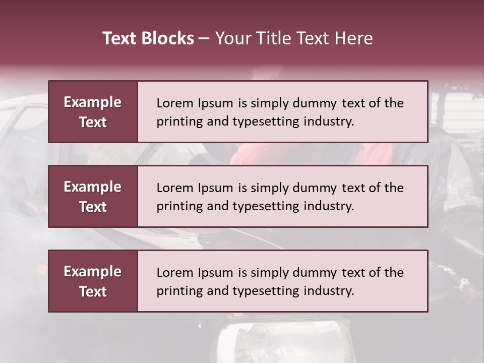 Lying Wet Windshield PowerPoint Template