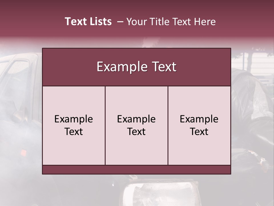 Lying Wet Windshield PowerPoint Template