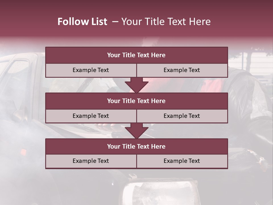 Lying Wet Windshield PowerPoint Template
