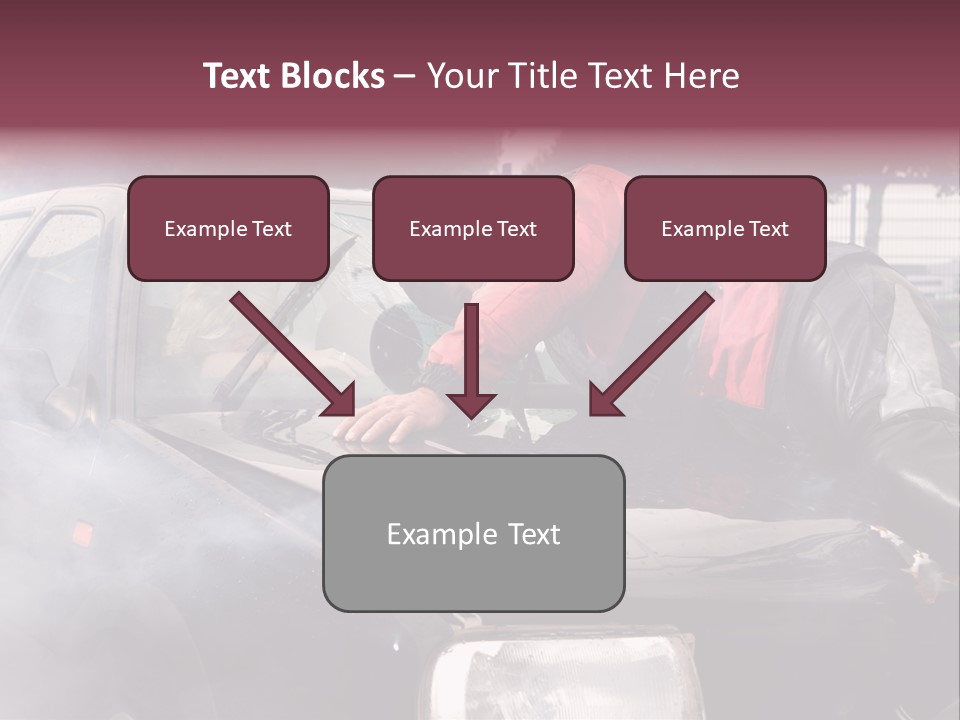Lying Wet Windshield PowerPoint Template