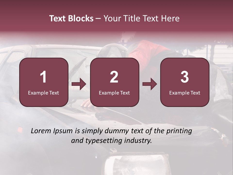 Lying Wet Windshield PowerPoint Template