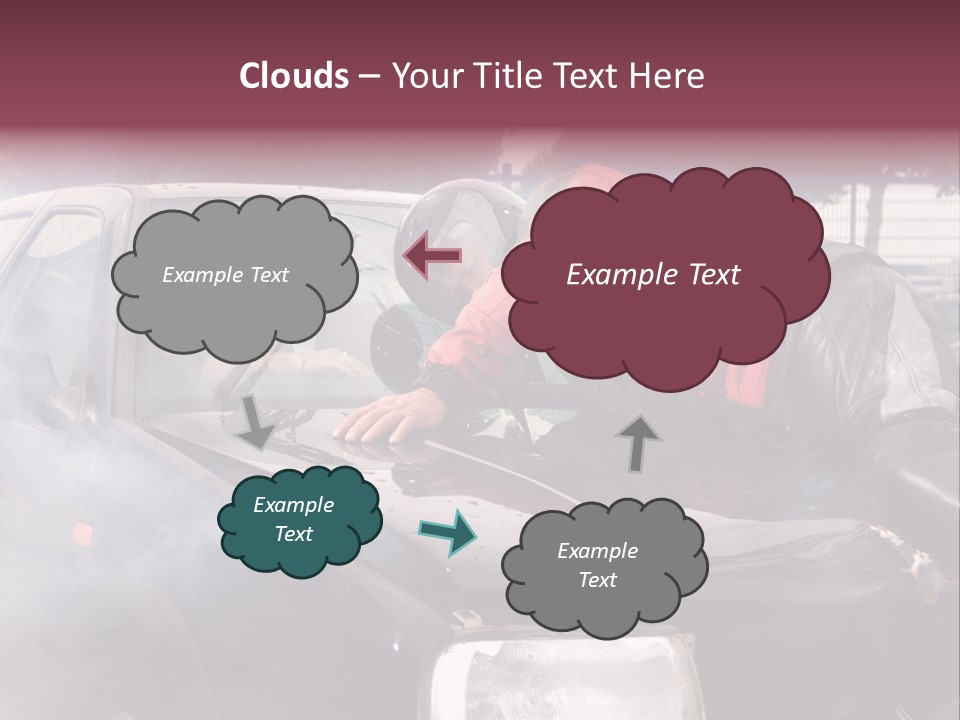 Lying Wet Windshield PowerPoint Template