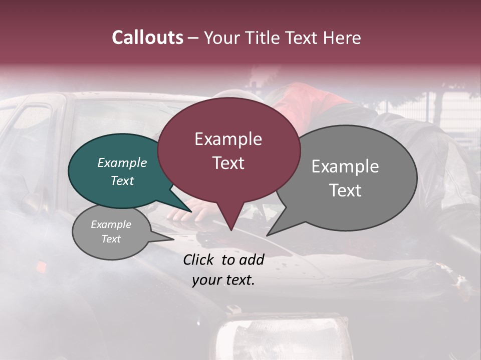 Lying Wet Windshield PowerPoint Template