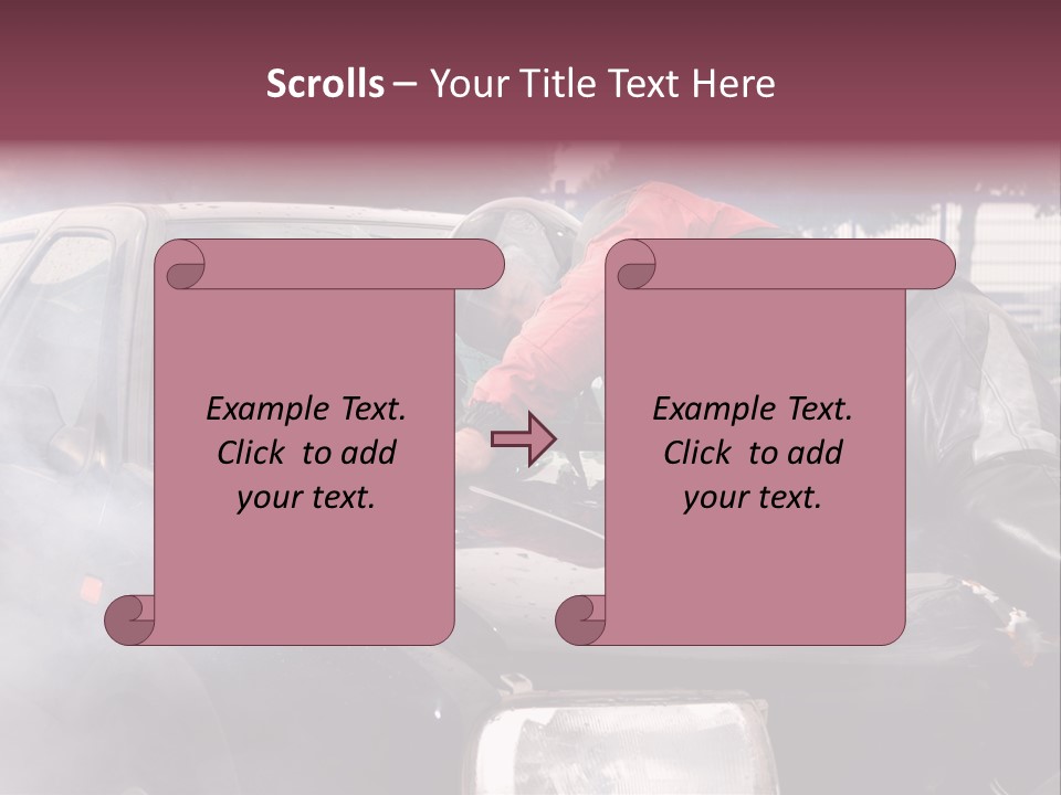 Lying Wet Windshield PowerPoint Template