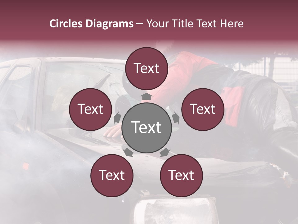 Lying Wet Windshield PowerPoint Template