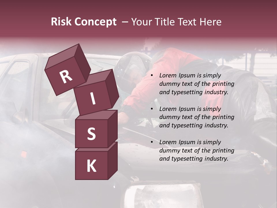 Lying Wet Windshield PowerPoint Template