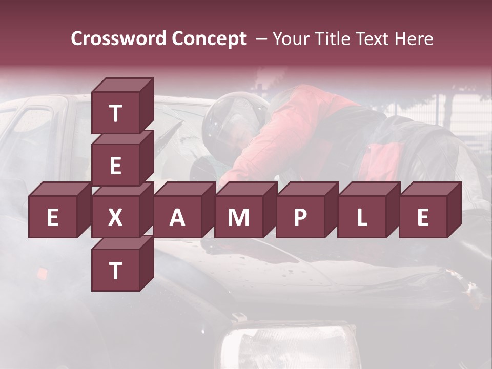 Lying Wet Windshield PowerPoint Template