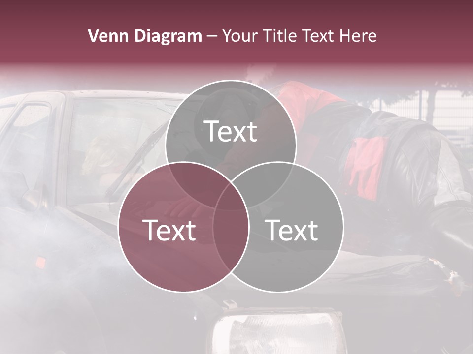 Lying Wet Windshield PowerPoint Template