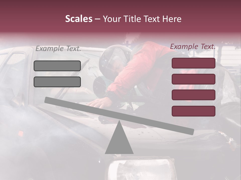 Lying Wet Windshield PowerPoint Template