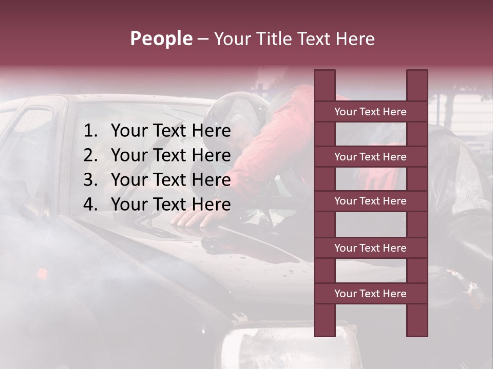 Lying Wet Windshield PowerPoint Template