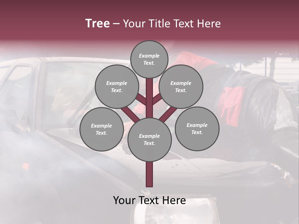 Lying Wet Windshield PowerPoint Template