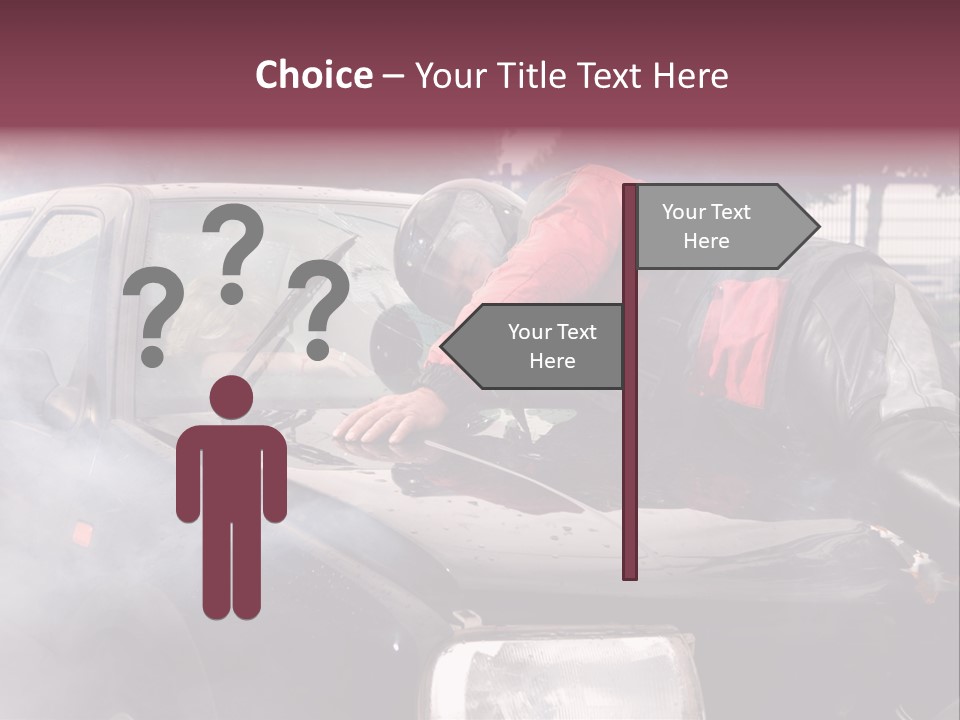 Lying Wet Windshield PowerPoint Template