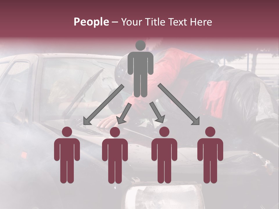 Lying Wet Windshield PowerPoint Template
