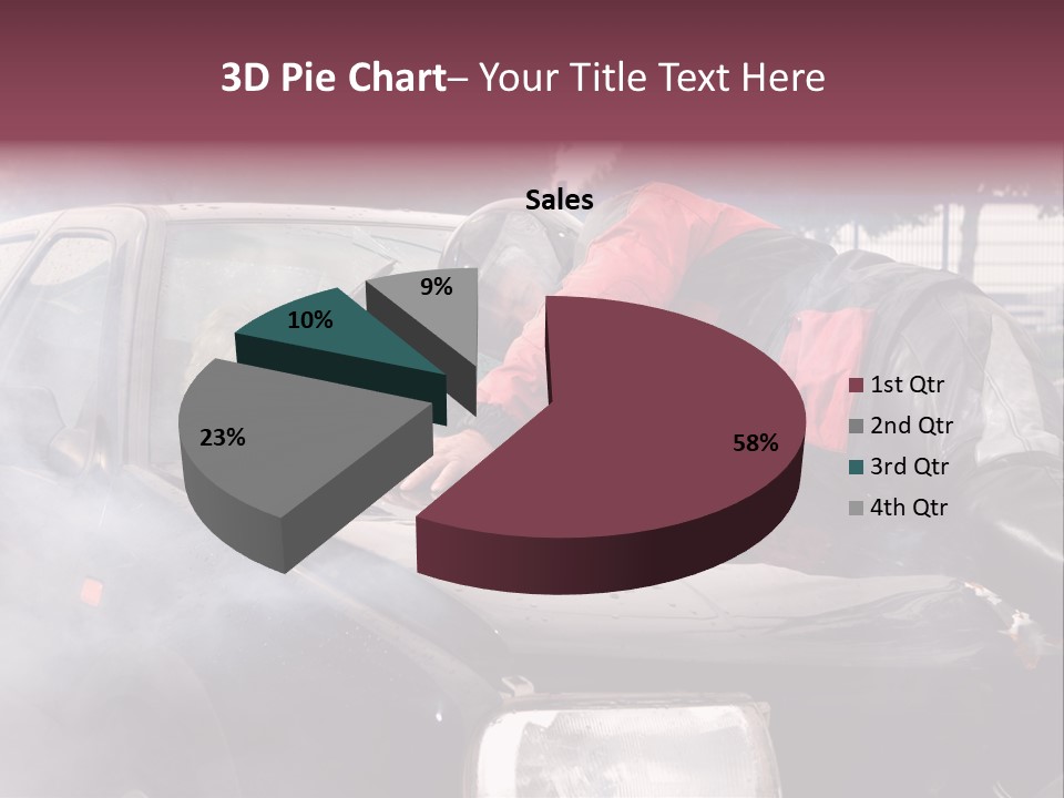 Lying Wet Windshield PowerPoint Template
