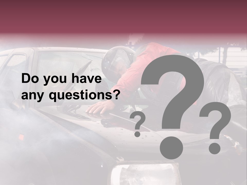 Lying Wet Windshield PowerPoint Template