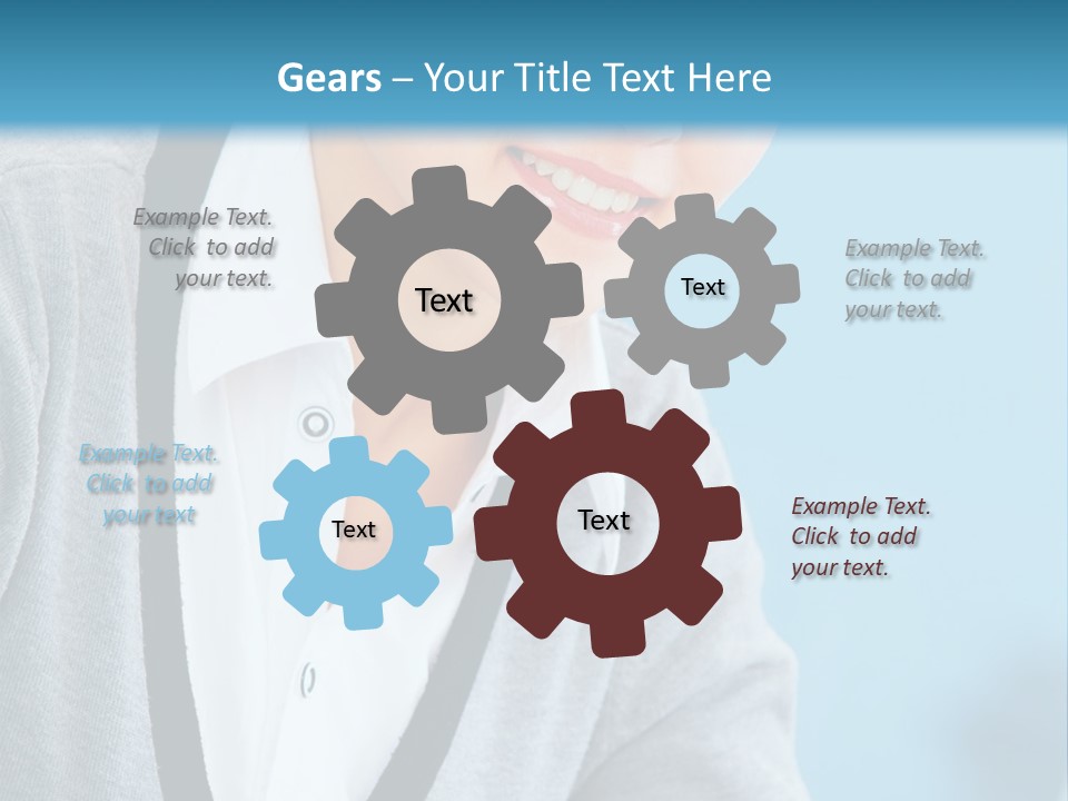 Lady Cheerful  PowerPoint Template