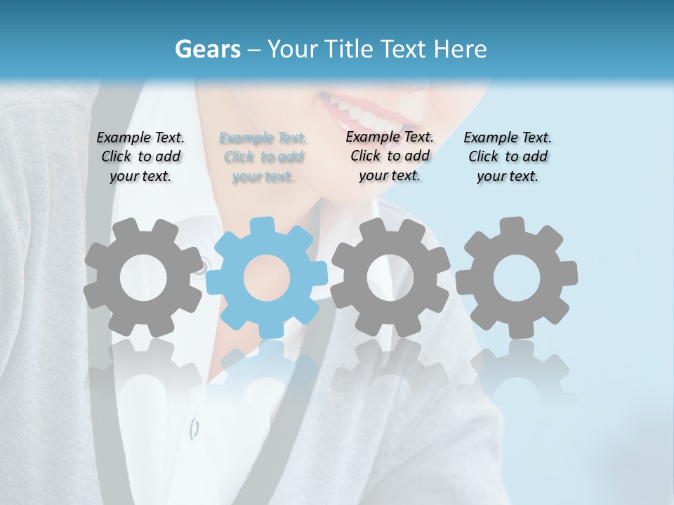 Lady Cheerful  PowerPoint Template