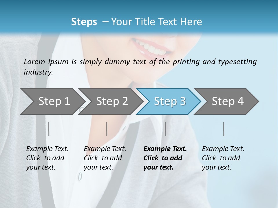 Lady Cheerful  PowerPoint Template