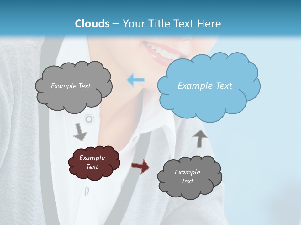 Lady Cheerful  PowerPoint Template