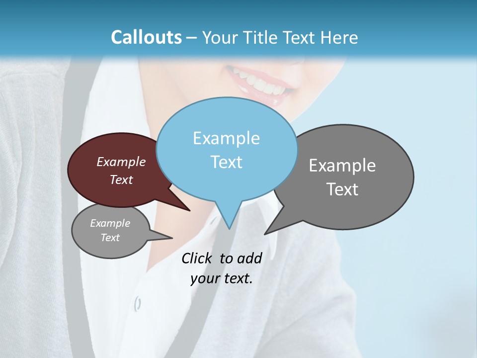 Lady Cheerful  PowerPoint Template