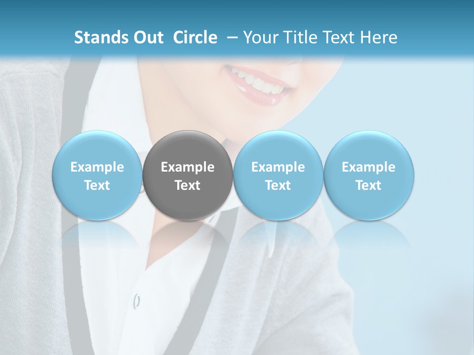 Lady Cheerful  PowerPoint Template
