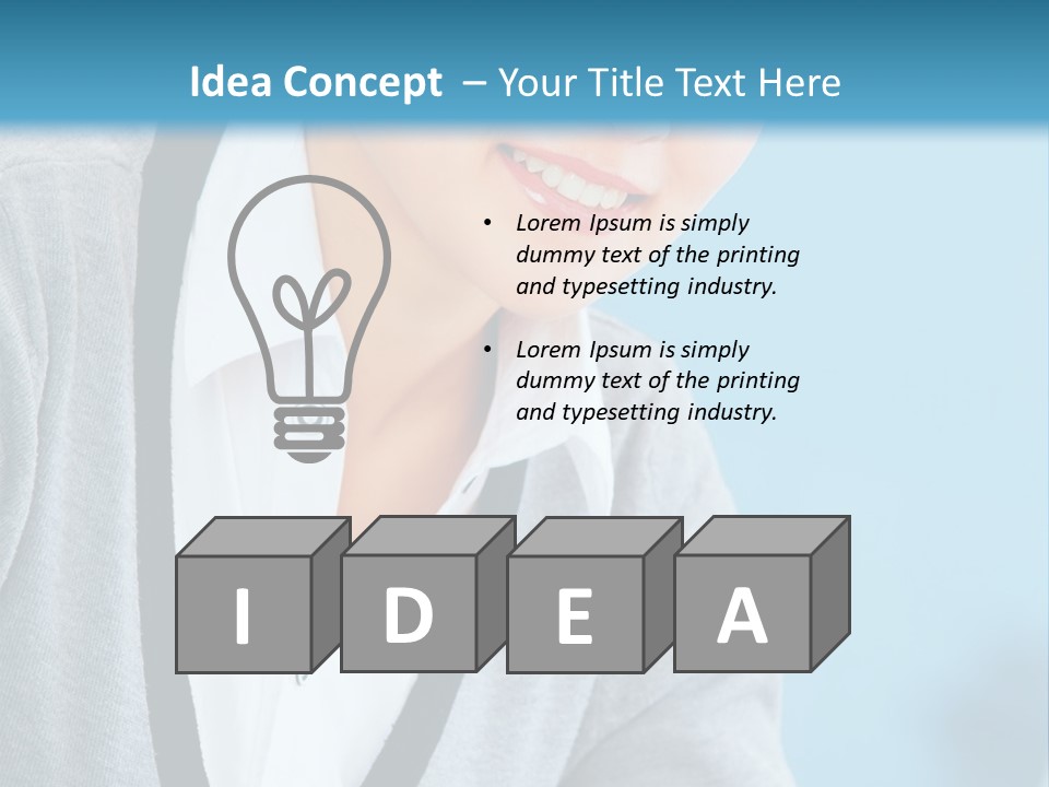 Lady Cheerful  PowerPoint Template