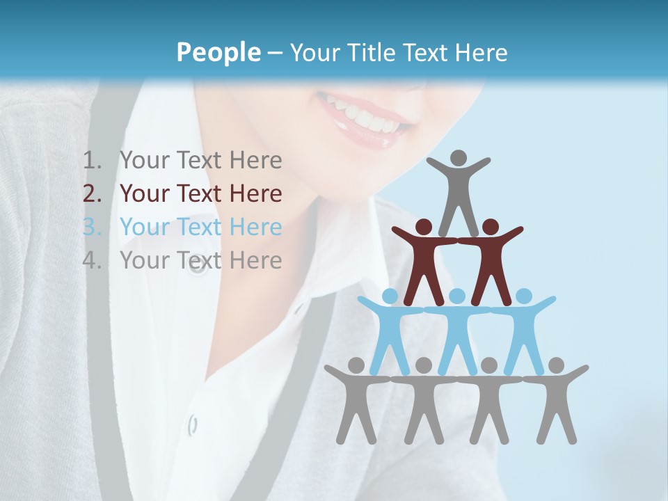 Lady Cheerful  PowerPoint Template