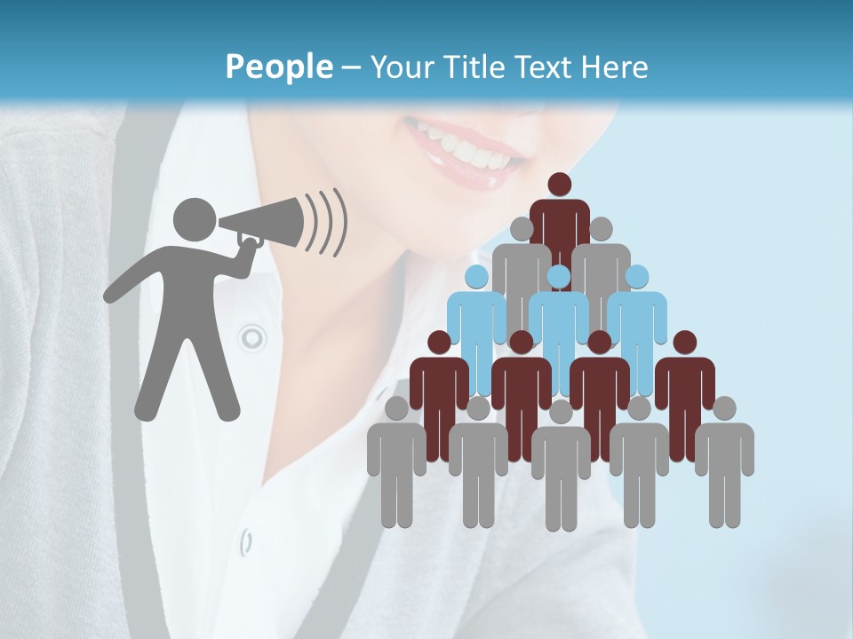 Lady Cheerful  PowerPoint Template