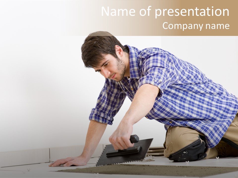 Construction Tool Trowel PowerPoint Template