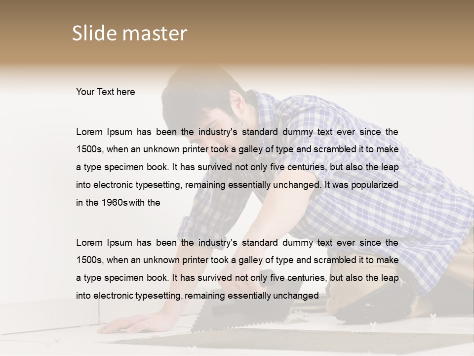 Construction Tool Trowel PowerPoint Template