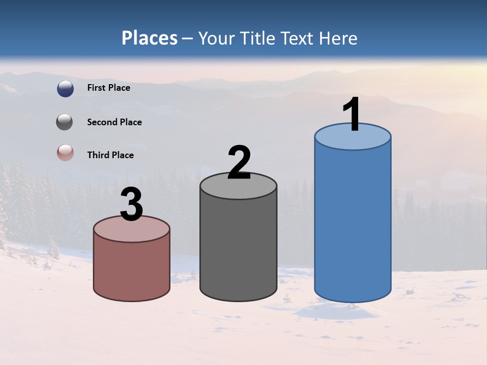 Background Wintry Sunlight PowerPoint Template