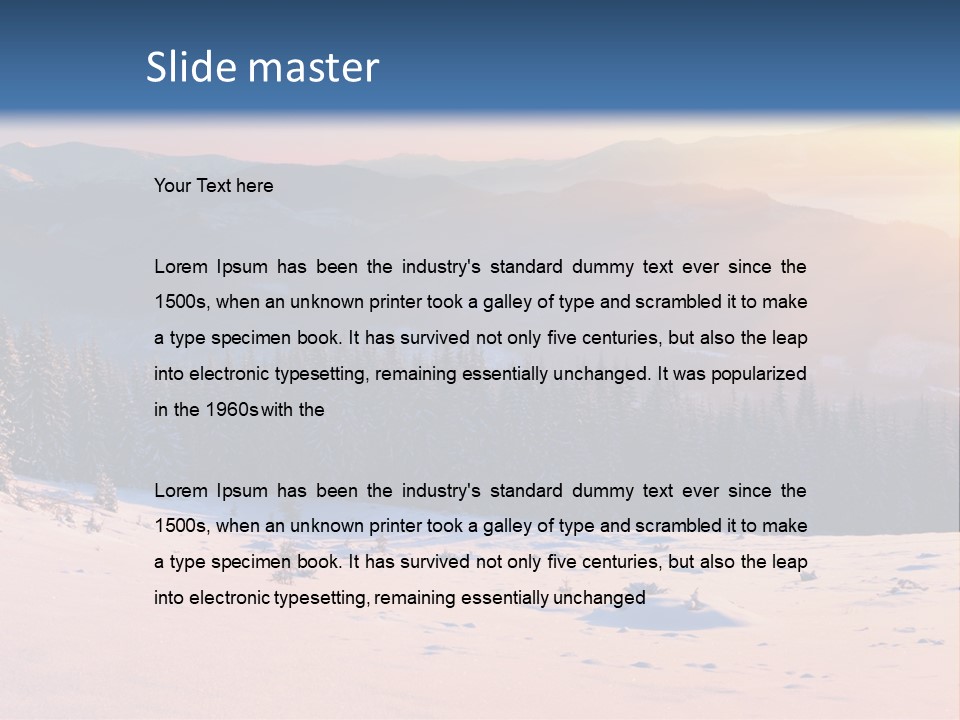 Background Wintry Sunlight PowerPoint Template