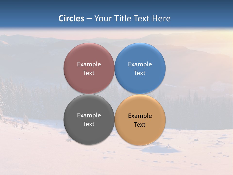 Background Wintry Sunlight PowerPoint Template