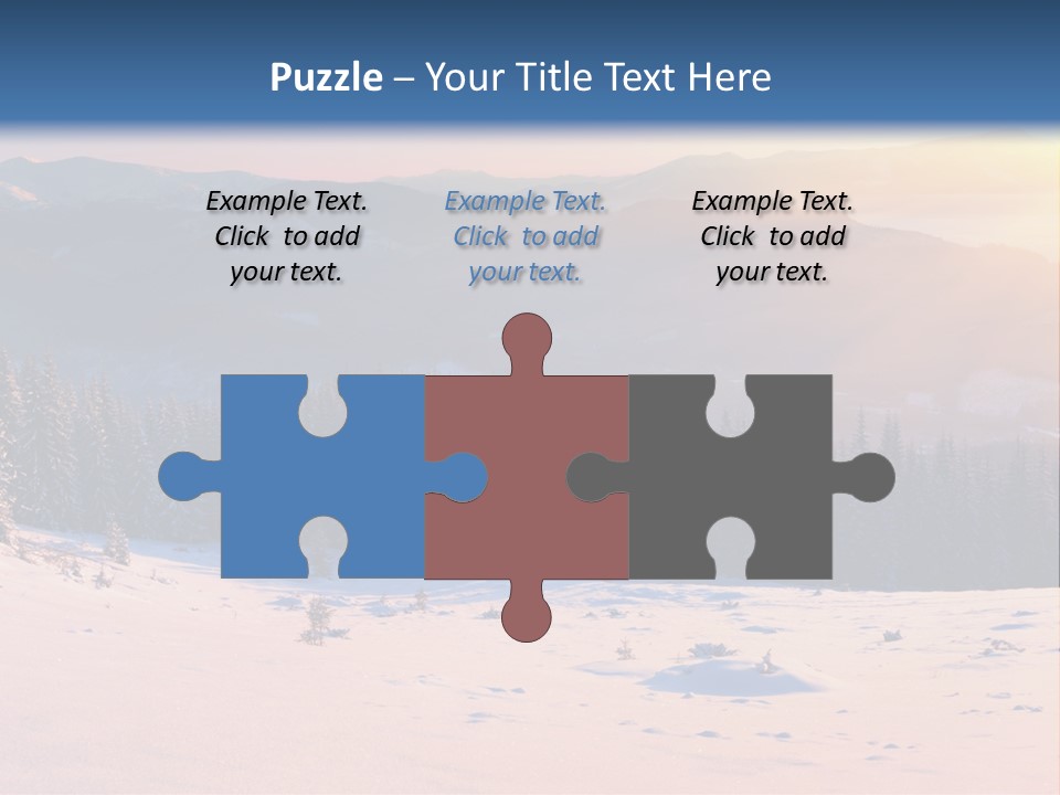 Background Wintry Sunlight PowerPoint Template