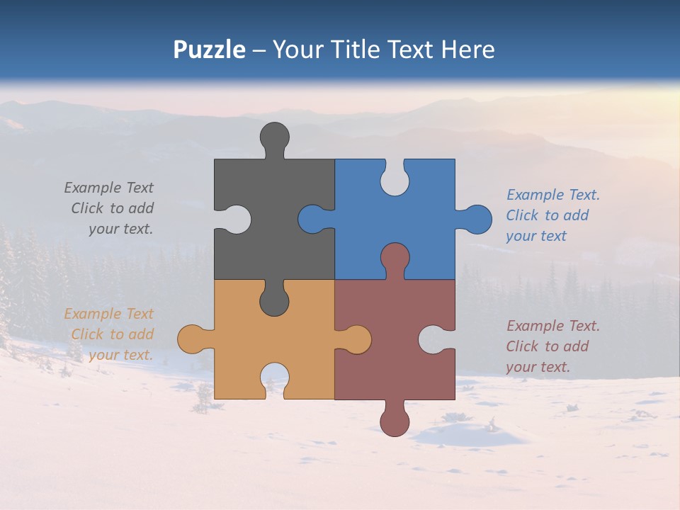 Background Wintry Sunlight PowerPoint Template