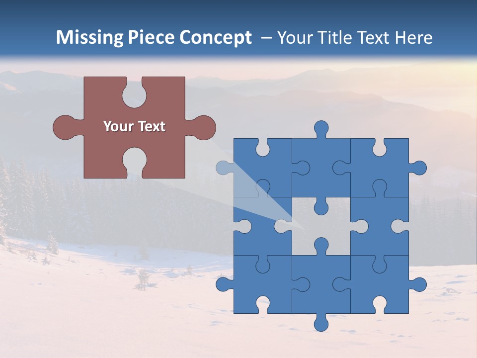 Background Wintry Sunlight PowerPoint Template