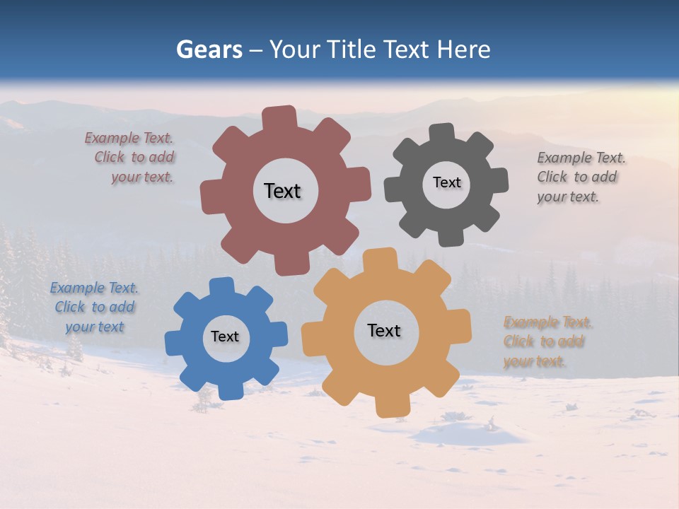 Background Wintry Sunlight PowerPoint Template