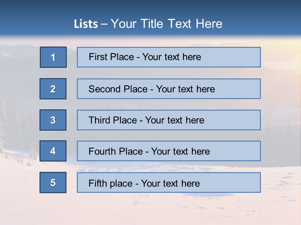 Background Wintry Sunlight PowerPoint Template