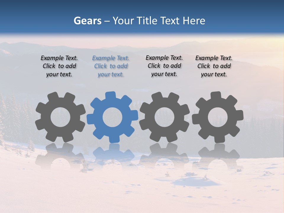 Background Wintry Sunlight PowerPoint Template